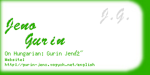 jeno gurin business card